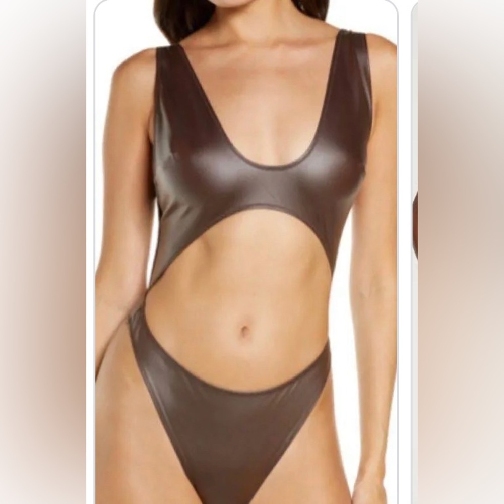 SKIMS Wet Jersey Cut Out Bodysuit NWT